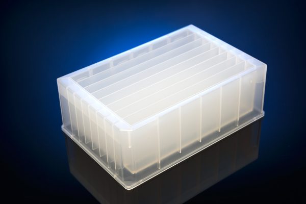 256 ml  Reservoir plate: 8 rows V bottom