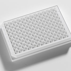 96 Well 350 µl White Clear F bottom assay plate