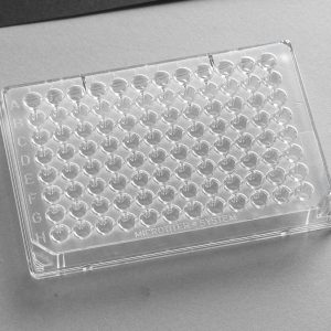 96 Well, 200 µL, Round, Clear, V Bottom, Polystyrene Microplate