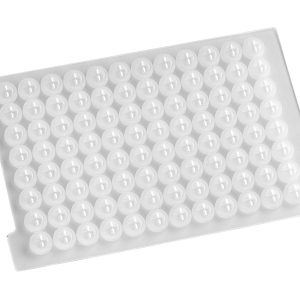 Pierceable silicone round well cap mat