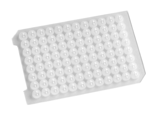Pierceable silicone round well cap mat