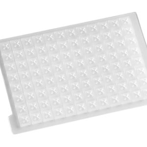 Pierceable silicone square well cap mat
