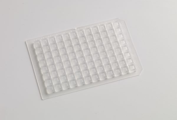 Clear Spray coated PTFE/Silicone square 96 well sealing mat