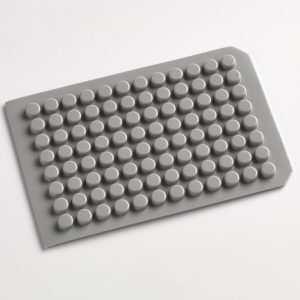 PTFE/Silicone 96 cap mat for round well plates