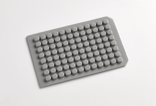 PTFE/Silicone 96 cap mat for round well plates