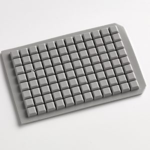 PTFE/Silicone 96 cap mat for square well plates