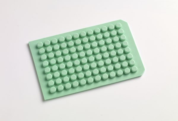 Silicone 96 cap mat for round well plates
