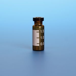 2.0mL Amber Vial, 12x32mm, with White Graduated Spot, 11mm Crimp